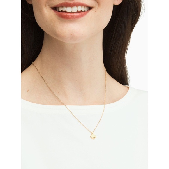 KATE SPADE • Rose Gold Everyday Spade Necklace - Picture 2 of 4
